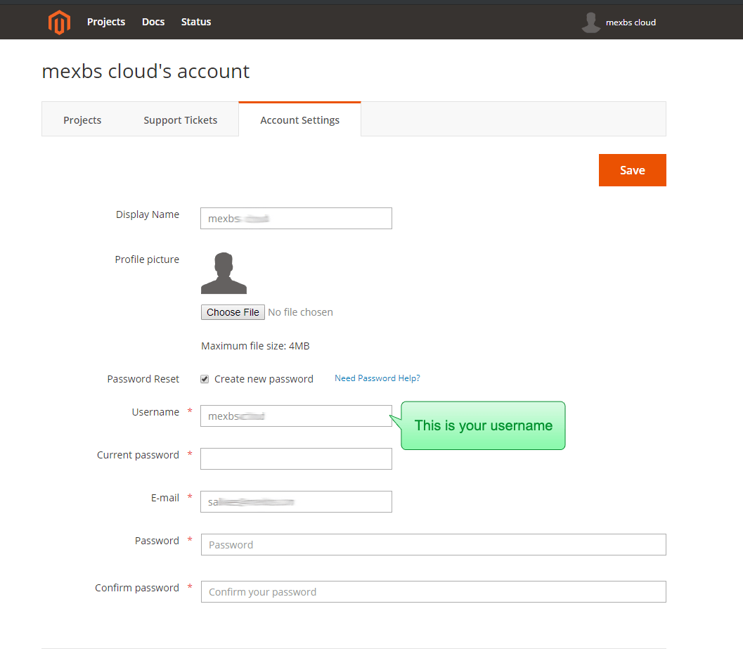 By clicking “Account Settings